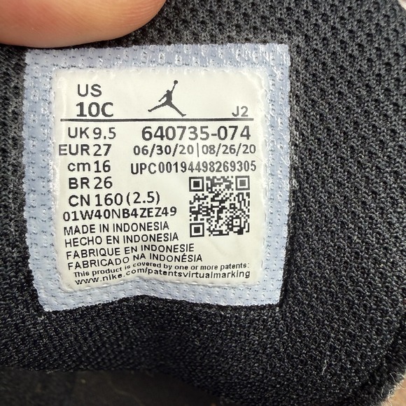 Nike Air Jordan 1 TD Banned Royal Blue 640735-074 CW1589-001 Bundle Kids Sz 10C - Picture 6 of 11